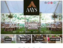 Tablet Screenshot of aaysrental.com